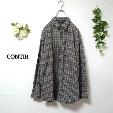 CONTIR 코스기 산업 체크 무늬 긴팔 셔츠 L