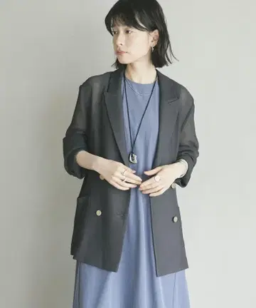 DOUX ARCHIVES 메쉬 테일러드 더블 자켓