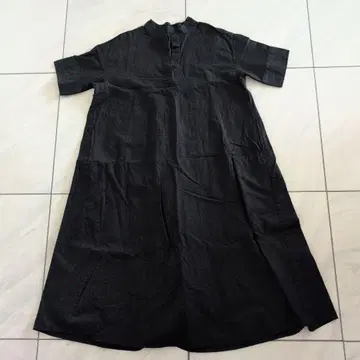 린넨 블랙 GAP 셔츠 원피스 XS 블랙 A 라인 면
