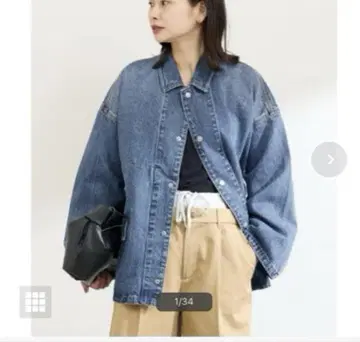 저널 스탠다드 서큘러 데님 자켓