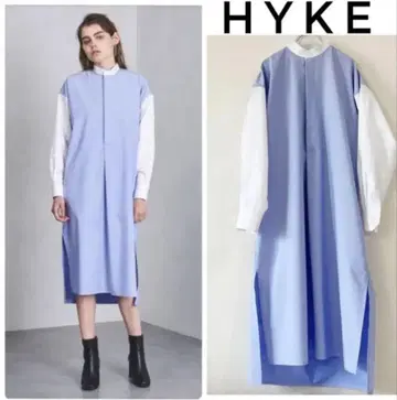 HYKE 라이트 블루 셔츠 원피스