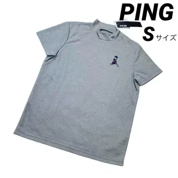 [ 새상품 ] PING 반팔 하이넥 셔츠 그레이 S 여성용 골프