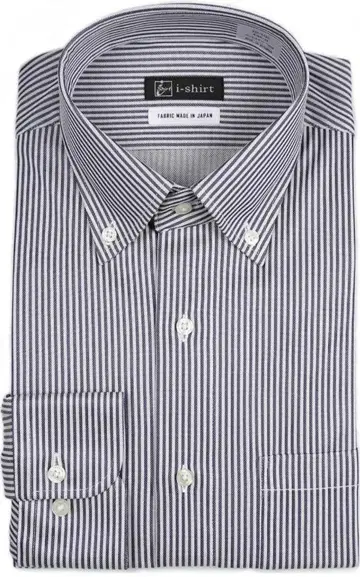 ishirts 네이비 런던 스트라이프 39x82 긴팔 버튼 다운