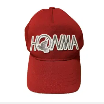 미사용 새상품에 가까운 HONMA 레드 골프 캡 남성용 뒤통수 메쉬