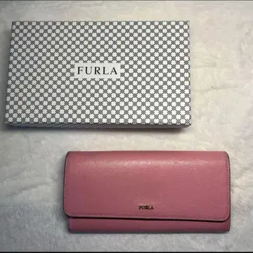 FURLA 핑크 이단 접이식 장지갑