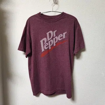 M 사이즈 Dr Pepper 로고 T셔츠 버건디