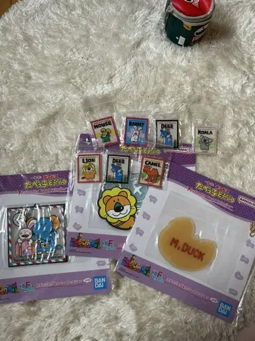BANDAI 캐릭터 스티커 세트 6개 타베코 동물
