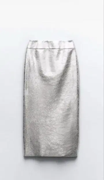 ZARA 메탈릭 펜슬 스커트 S