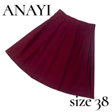 ANAYI 아나이 미디 스커트 라메 믹스 플레어 스커트 38 M 여성용