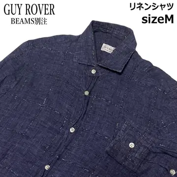 [ 새상품급 빔즈 별주 ] GUY ROVER 린넨 셔츠 호리존탈 칼라 M