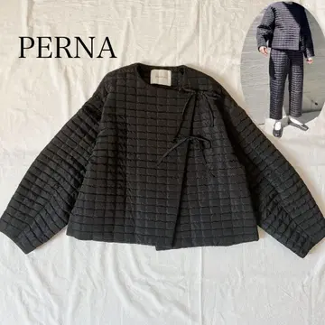 [새상품급] 페르나 PERNA 퀼팅 자켓 아우터 블랙