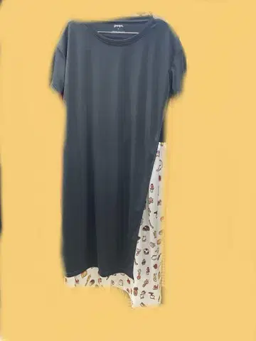 그라니프 까마귀 빵집 원피스 리본 루즈핏 graniph