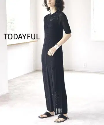 TODAYFUL 패치워크 니트 드레스