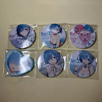 Re: 제로부터 시작하는 이세계 생활 하트형 캔뱃지 렘 세트