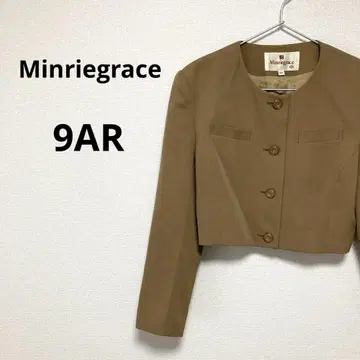 민리 그레이스 여성용 노카라 자켓 숏 기장 베이지 9AR
