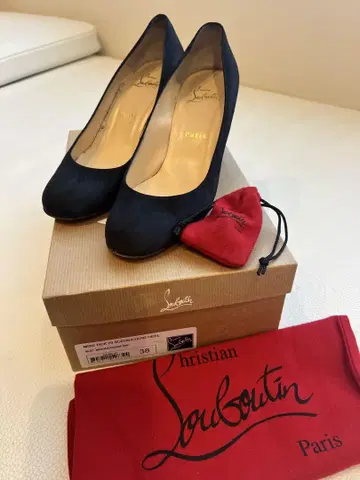 Christian Louboutin 네이비 하이힐 38