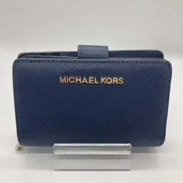 MICHAEL KORS 네이비 접이식 지갑 마이클코어스 지갑 가죽