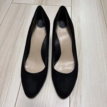 블랙 스웨이드 하이힐 24.5cm
