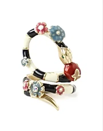 미사용 새상품 ANNA SUI 뱀과 사과 모티브 반지