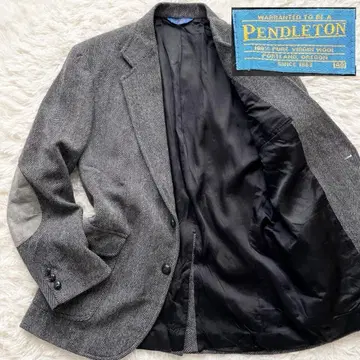 새상품급 PENDLETON 트위드 테일러드 자켓 엘보우 패치 L