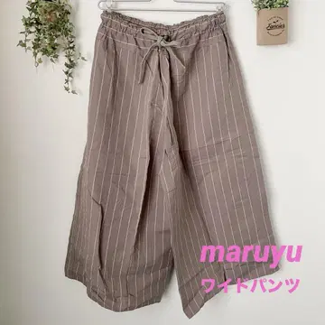 maruyu 보더 와이드 팬츠 새상품급