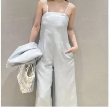 스나이델 24SS 린넨 베어 올인원 롱 팬츠 0 라이트 블루