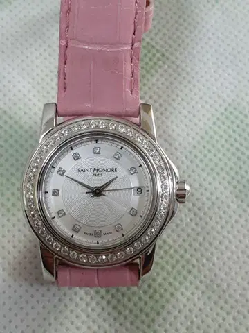 SAINT HONORE 아날로그 손목시계 핑크