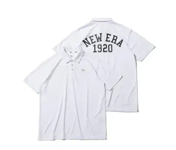 NEW ERA 피케 셔츠 화이트