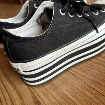 레어 CONVERSE ALL STAR 통굽 블랙 스니커즈