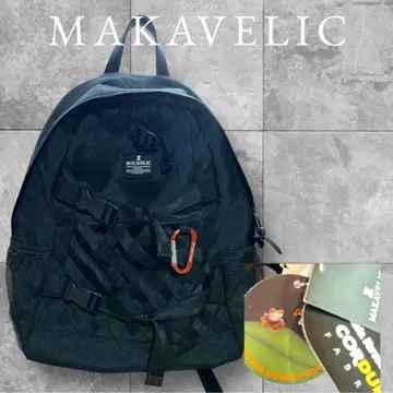 MAKAVELIC 블랙 백팩/소가죽/CORDURA/새상품/택 포함