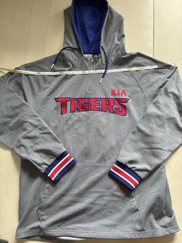 KIA TIGERS 풀 집업 후드티 그레이