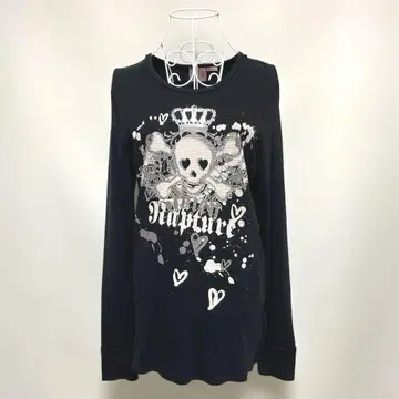JUICY COUTURE 스컬 프린트 긴팔 T셔츠
