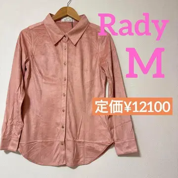 [ 미사용 새상품 ] Rady 스웨이드풍 셔츠 블라우스 벨로아 핑크