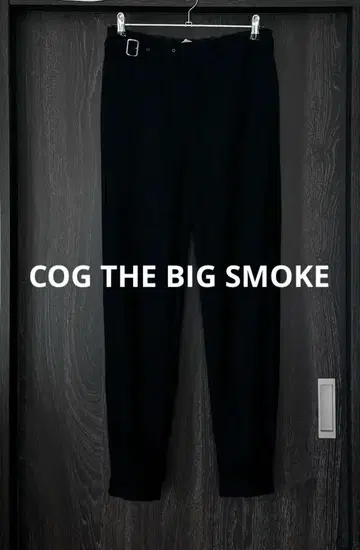 COG THE BIG SMOKE 벨티드 울 팬츠 블랙