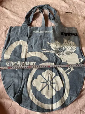 정품 EVISU 그래픽 프린트 에코백