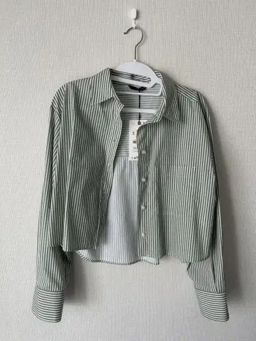 ZARA 크롭 포플린 셔츠