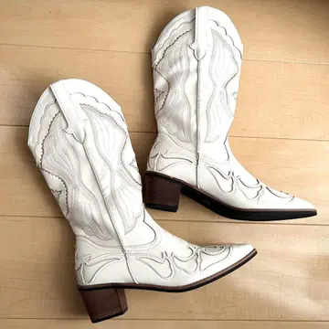 웨스턴 부츠 화이트 카우보이 부츠