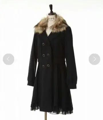 엑시즈팜 퍼 라이너 트렌치코트 블랙