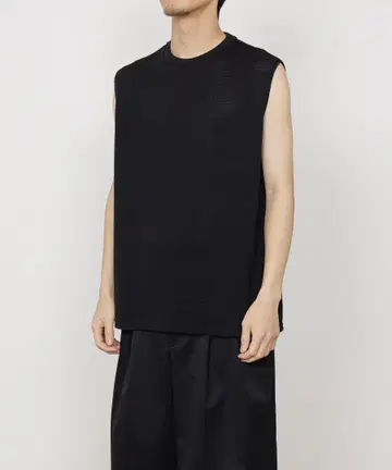 Markaware 메쉬 슬리브리스 T셔츠 블랙