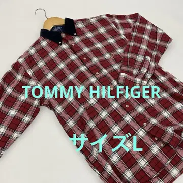 TOMMY HILFIGER 긴팔 체크 셔츠 L #2317