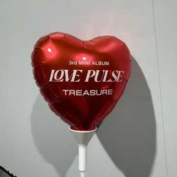 TREASURE LOVE PULSE 배포 부채 손잡이 벌룬