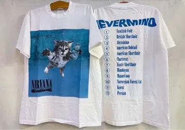 XL NIRVANA NEVERMIND 고양이 디자인 셔츠