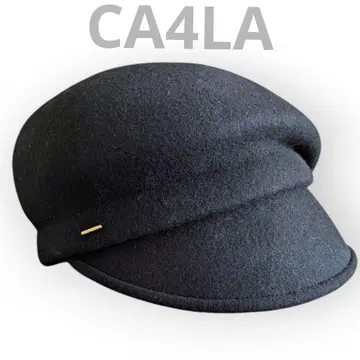 완판템 [ CA4LA ] 비대칭 헌팅 캡 울 May felt3 블랙
