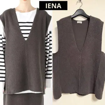 IENA 부클레 니트 브라운 베스트
