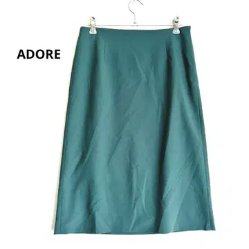 [ ADORE ] 어도어 타이트 스커트 무릎 기장 그린 무지 36 S