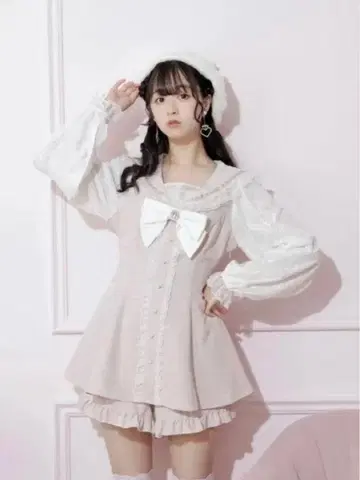 백 레이스업 세일러 셋업 핑크 NOEMIE 노에미