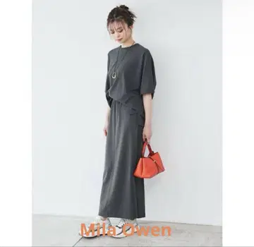 Mila Owen 돌먼 T 스트레이트 스커트 컷 SET