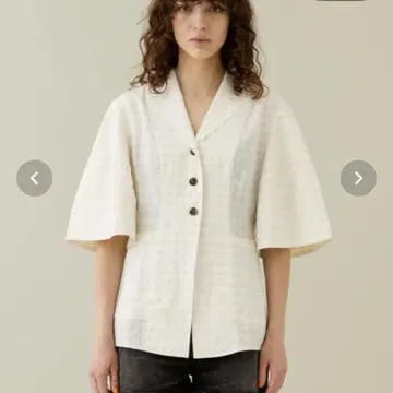 CLANE GINGHAM CHECK DOME SLEEVE SHIRT