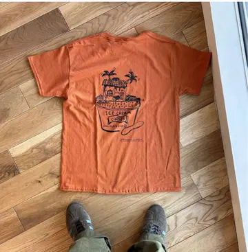 후지이 카제 착용 ciatre ice cream tee ORG/L 티셔츠