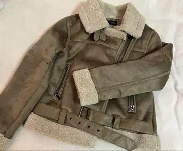 ZARA 무스탕 자켓 브라운 베이지